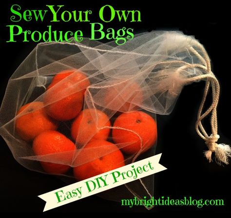 Using reusable shopping bags has been the trend for years now when carrying your groceries Sew Pillow Cover, Sewing Projects For Baby, Sew Pillow, Earth Day Projects, Simple Sewing Projects, Reusable Produce Bags, Beginner Sewing Projects, Quick Diy, Beginner Sewing Projects Easy