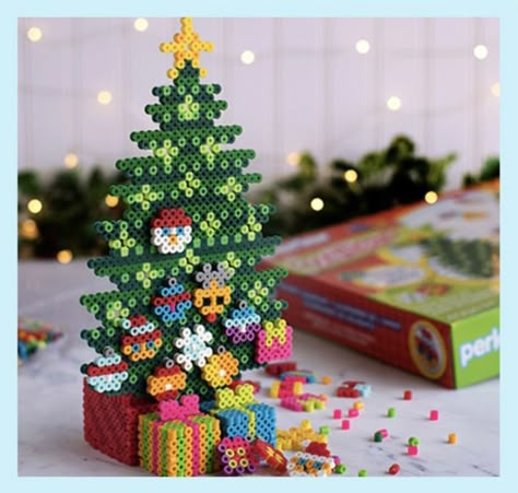 Advent Tree, Count Down To Christmas, Perler Creations, Melty Bead Patterns, Pattern Sheet, Easy Perler Beads Ideas, 3d Perler Bead, Hama Beads Design, Perler Bead Templates