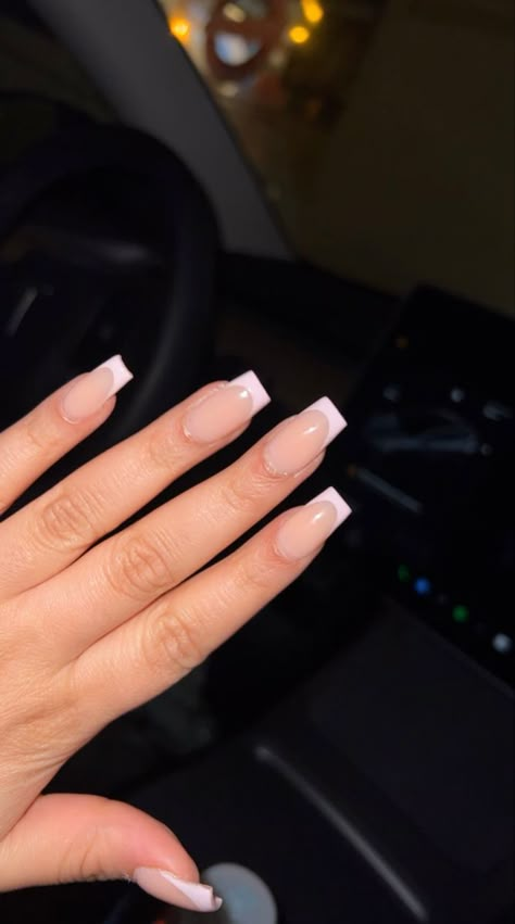 Baby Pink French Nails, Nails For Valentines Day, Nails For Valentines, Nike Nails, Blush Pink Nails, Sophisticated Nails, Pink French Nails, Baby Pink Nails, Milky Nails