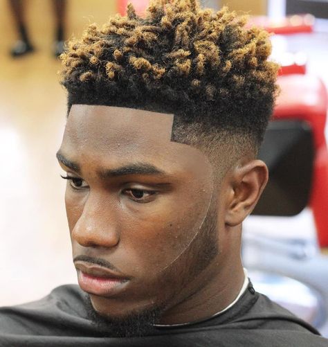 Black High Top Fade High Top Fade Haircut, Top Fade Haircut, Black Haircut Styles, Hair Sponge, Undercut Haircut, High Top Fade, Curly Hair Fade, Black Men Haircuts, Long Hair On Top