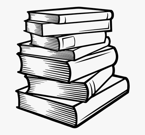 Books Clipart, Black And White Png, Legion Of Boom, Line Png, Becoming A Tattoo Artist, Book Clip Art, Book Outline, Black And White Photo Wall, White Png