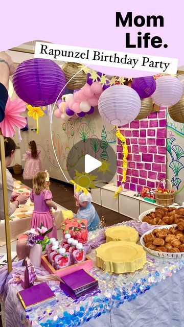 Erin Phraner on Instagram: "Some of you followed my party-prep for our daughter’s Tangled-themed 3rd birthday 💕👑 watch till the end to catch all the DIY inspiration that went into creating her sweet little celebration…   Party space and enchanting craft via @lemeraviglieart and the most magical @treasuretrunktheatre adventure with @rachelbrudner made the morning sparkle with fairy-tale charm ✨  Other details:  Venue & Lantern Craft: @lemeraviglieart  Party Activity: @treasuretrunktheatre  Cake Pops: @thechocolateroombrooklyn  Sun Plates: @amazon  Rapunzel Dress: @taylorjoelledesigns   I hope Chloe felt transported to the kingdom of Corona with endless birthday magic 🥰💜 Share this reel with any fellow Rapunzel enthusiasts in need of party inspiration for their little princesses! 🎈✨ #Ra Rapunzel Birthday Party Decorations Diy, Tangled Birthday Party Decorations, Rapunzel Birthday Party Decorations, Tangled Theme Party, Rapunzel Party Ideas, Rapunzel Themed Birthday Party, Plates Amazon, Tangled Birthday Cake, Princess Party Activities