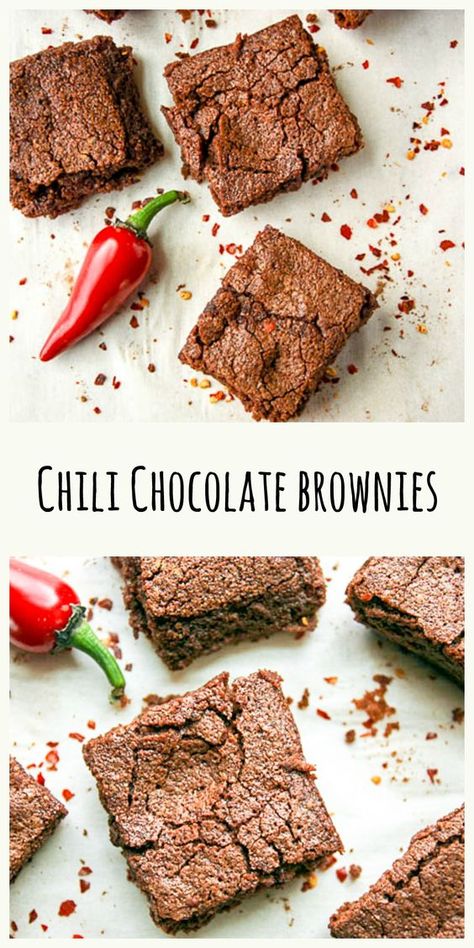 Chili Chocolate Brownies, Spicy Brownies, Spicy Desserts, Delight Recipes, Chili Chocolate, Bakers Delight, Spicy Chocolate, Chocolate Chili, Mexican Chocolate