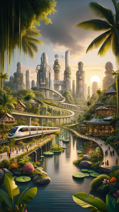 Future Buildings, Eco City, Sci Fi City, Fantasy City, Fantasy Places, Space City, Futuristic City, Future City, Science Fiction Art