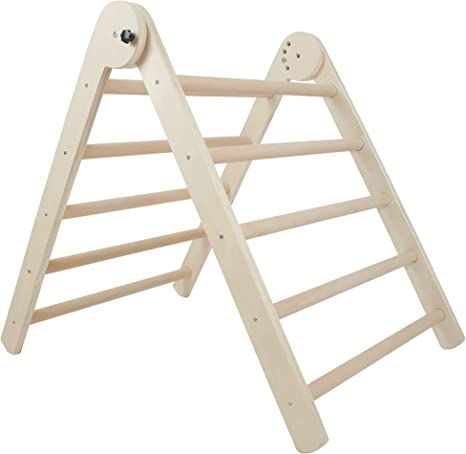 Amazon.com: bbgroundgrm Beech Pikler Triangle Climber, Folding Toddler Climbing Toys Indoor, Wooden Montessori Play Gym for Toddlers and Kids : Toys & Games Climbing Toys For Toddlers, Toddler Climbing Toys, Best Toddler Gifts, Toddler Climbing, Montessori Playroom, Pikler Triangle, Toys For Toddlers, Play Gym, Climbing Frame