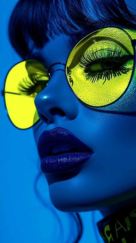 Pop Art Fashion Photography, Closeup Photoshoot, Photoshoot Fashion Editorial, Colour Gel Photography, Editorial Vogue, Pop Art Fashion, Art Photography Portrait, Colored Glasses, Followers On Instagram