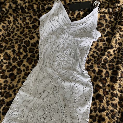 White Rhinestone Mini Dress From Akira. Bought For Hoco But Didn’t Wear. Will Fit A Medium. Send Offers. Old Hollywood Hoco Dress, Simple Hoco Dresses, Vintage Hoco Dress, Hoco Dresses White, White Hoco Dress, Rhinestone Mini Dress, Ibiza Dress, Hoco Dress, Poshmark Finds