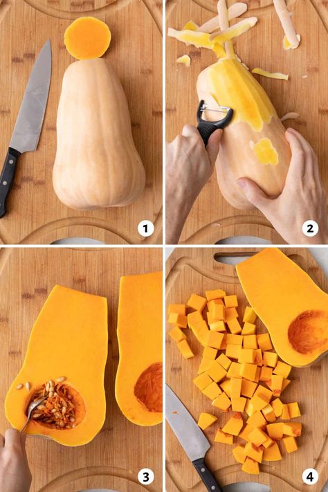 Air Fryer Butternut Squash, Spicy Butternut Squash Soup, Squash In Oven, Butternut Squash Cinnamon, Soup Maker Recipes, Butternut Squash Lasagna, Butternut Squash Cubes, Curried Butternut Squash Soup, Cut Butternut Squash