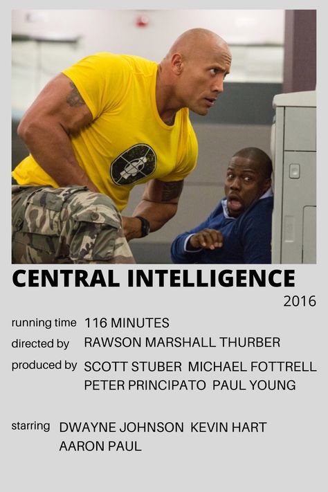 Central Intelligence Minimalist Poster Central Intelligence, Central Intelligence Movie Poster, Central Intelligence Movie, Movie Character Posters, Movie Hacks, Netflix Movies To Watch, Movies To Watch Teenagers, Great Movies To Watch, Movie Card