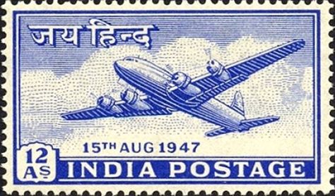 On 15th August 1947 India got freedom from British rule. In that year of freedom, India Post issued three beautiful stamps. This set of stamps was issued on 21st November 1947. India After Independence, 1947 India, 15 August 1947, Douglas Dc 4, طوابع بريد, India Independence, Old Stamps, Rare Stamps, History Of India