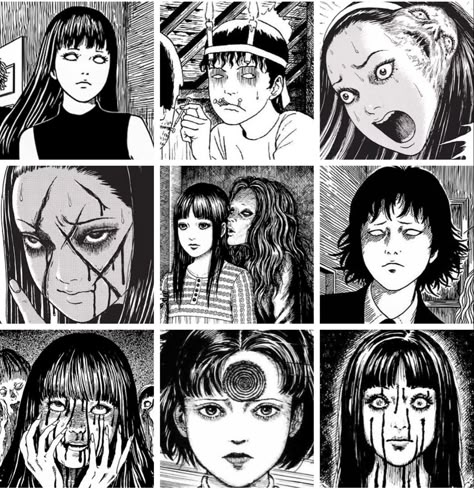 Junji Ito Journal, Junkies Ito Art, Junji Ito Stickers Printable, Junji Ito Pretty Boy, Junji Ito Matching Icons, Junji Ito Smashed, Mayumi Junji Ito, Junji Ito Matching Pfp, Junji Ito No Longer Human