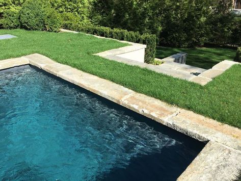 Swimming Pool At Home, Pool 2023, Stone Pool Coping, Coping Stones, Pool Patio Ideas, Pool Surround, Pool House Ideas, Backyard Pool Ideas, Stone Pool