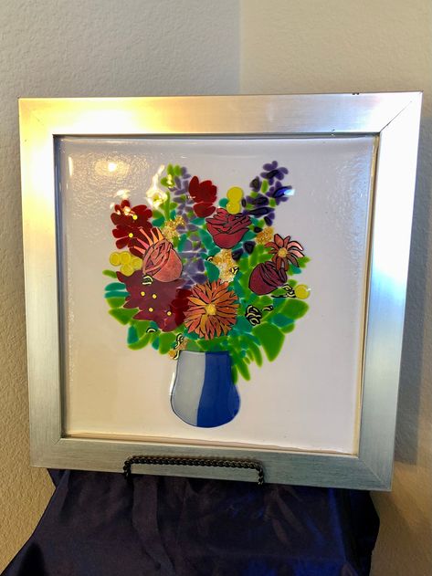 Dichroic Glass Art, Incredible Flowers, Plate Stand, Panels Wall, Silver Wood, Forever Flowers, Pink Moon, Plate Stands, Fused Glass Art