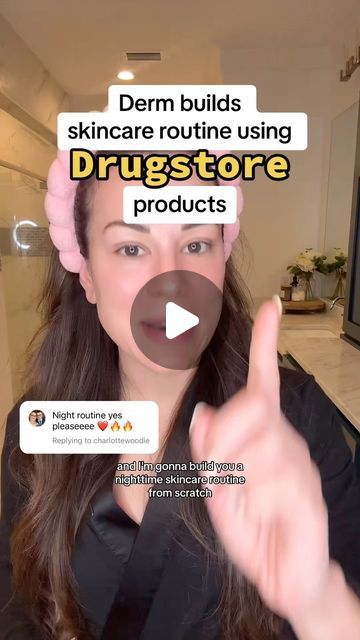 Lindsey Zubritsky, MD, FAAD on Instagram: "Nighttime skincare routine, using only affordable drugstore skincare!  This routine is easy, effective, and accessible. 🫡   All products linked in my bio under the @shopmy tab (click the POSTS section to find the products!)  Does your nighttime skincare routine look similar? Lemme know below ⬇️" Nighttime Face Routine Skincare, The Ordinary Night Routine, Simple Clean Skincare Routine, Over 30 Skin Care Routine, Morning Vs Night Skin Routine, Acne Free Skin Routine, Night Time Face Routine Skin Care, Nighttime Face Routine, Oily Skin Care Routine Products