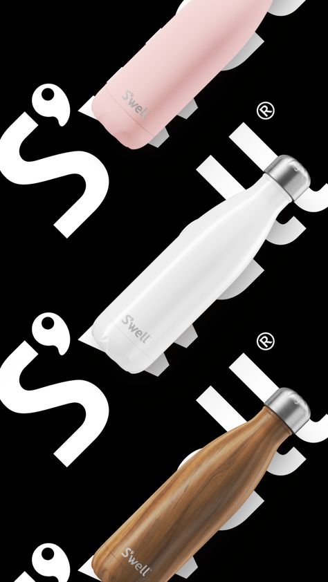 Swell Bottle on Behance Bottle Animation, Typography Video, Branches Of Art, Swell Bottle, Motion Designer, Food Branding, Santiago Chile, Self Promotion, How To Get Warm