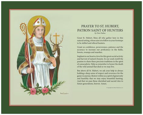 St Hubert Prayer Hunters Prayer, St Hubert, Just Pray, The Prayer, Patron Saints, Roman Catholic, Catholic Faith, Sacred Heart, Middle Ages