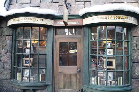 Hogsmeade shop - "Tomes & Scrolls" Bookstore by jdlewallen, via Flickr Tomes And Scrolls, Hogsmeade Shops, Scrolls Aesthetic, Hogsmeade Village, Wizarding World Of Harry Potter, Weekend Trips, Wizarding World, Bookstore, Animal Crossing