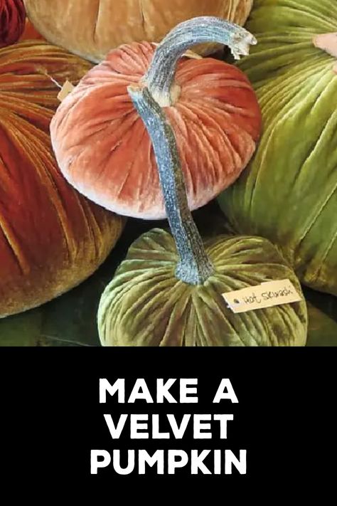 How to Make a Velvet Pumpkin Heavy Velvet Fabric What To Sew, Velvet Pumpkins How To Make, Crochet Velvet Pumpkin Pattern, Free Fabric Pumpkin Sewing Pattern, Making Velvet Pumpkins, Types Of Pumpkins, Pumpkin Uses, Foam Pumpkins, Embellished Clothing