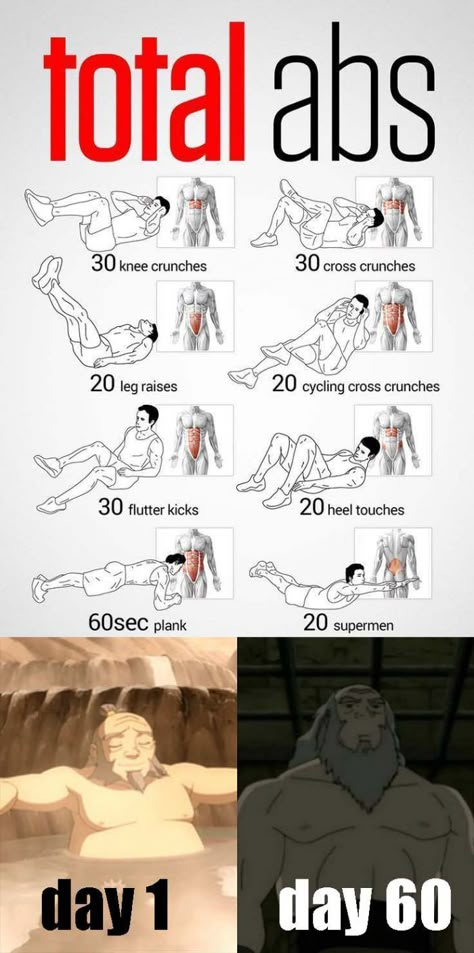 Total Abs, Uncle Iroh, Fitness Studio Training, Latihan Dada, Beginner Workouts, Gym Antrenmanları, Gym Workout Chart, Abs Workout Gym, The Avatar