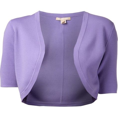 Michael Kors cropped shrug ($710) ❤ liked on Polyvore featuring outerwear, bolero, jackets, cardigans, tops, short sleeve shrug cardigan, cropped shrug cardigan, cardigan shrug, cropped cardigan shrug and cropped shrug Short Sleeve Shrug, Wisteria Purple, Cape Outfit, Cardigan Shrug, Cropped Shrug, Cardigan Purple, Sleeve Shrug, Shrug Cardigan, Korean Fashion Dress