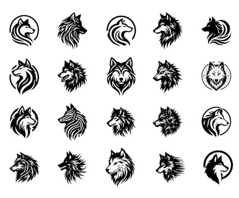 Vector vector silhouettes of wolf set | Premium Vector #Freepik #vector Wolf Tattoo Meaning, Wolf Png, Wolf Tattoo Ideas, Wolf Graphic, Tiny Quotes, Wolf Silhouette, Mythical Creatures Fantasy, Vector Silhouette, Silhouette Illustration