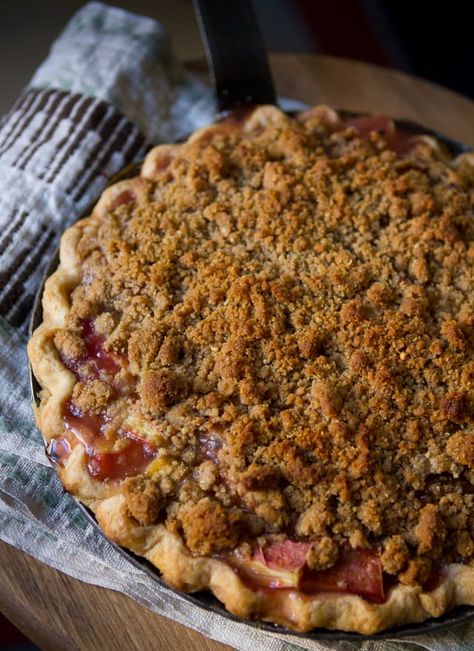 Spring Recipe: Rhubarb Crumble Pie — Recipes from The Kitchn | The Kitchn Rhubarb Crumble Pie, Crumble Pie, Rhubarb Desserts, Spring Recipe, Rhubarb Crumble, Pie Crumble, Rhubarb Pie, Rhubarb Recipes, Strawberry Rhubarb