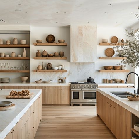 Classic Kitchen Design Wood, Neutral Kitchen Ideas, Wood Kitchen Ideas, Kitchen Design Wood, Beige Bathroom Decor, Minwax Stain Colors, Natural Wood Kitchen, Casual Kitchen, Classic Kitchen Design