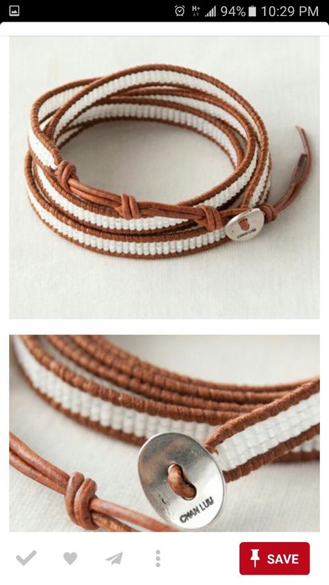 Wrap Bracelets Beaded, Wrap Bracelet Ideas, Chan Luu Bracelet, Wrap Armband, Beaded Wrap Bracelets, Wrap Bracelets, Beaded Wraps, Leather Bracelets, Bugle Beads