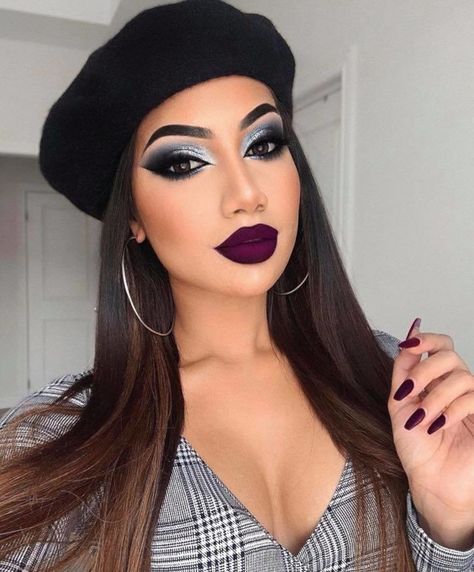 Seductive Vampy Makeup Looks to Step Up Your Glam Game This Fall 13 Makeup, Vampy Makeup, Make Up Designs, Drag Make-up, Cute Eyeshadow Looks, Fall Makeup Looks, Smink Inspiration, Beauty Make-up, Glam Makeup Look