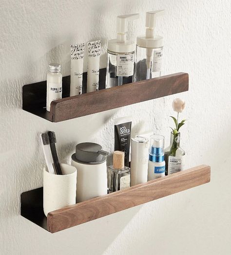 Bathroom Shelves Wall Mounted Walnut Space Aluminum Shower Shelf Storage Organizer Rack Bathroom Kitchen Bathroom Hardware Pendant Shower Rack Corner Shelf 1pc 2023 - US $37.19 Walnut Shelf, Bathroom Wood Shelves, Vanity Shelves, Shower Rack, Walnut Shelves, Shower Shelf, Shower Storage, Shelves Wall, Cheap Bathrooms