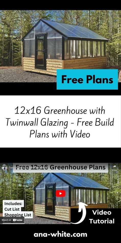 Greenhouse Building Plans, Wood Greenhouse Plans, Greenhouse Plans Diy, Greenhouse Attached To House, Wood Greenhouse, Build Your Own Greenhouse, Green House Plans, Greenhouse Shed Combo, Diy Greenhouse Plans