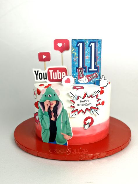 You Tube Cake Ideas, Youtube Birthday Cake, Youtube Birthday Party, Youtube Cake, Youtube Theme, Youtube Birthday, Tube Cake, Youtube Party, Peppa Pig Cake