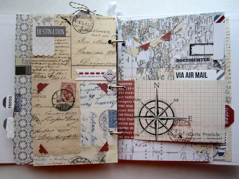 This is a mini album I made for The Mad Scrapper using Teresa Collins Far And Away paper and Memory Keeper Binder. http://paperiah.blogspot.com/2013/02/journey-to-paradise-228-class.html Travel Art Journal, Teresa Collins, Scrap Album, Elizabeth Craft Designs, Elizabeth Craft, Memory Keepers, December Daily, Travel Scrapbook, Junk Journals