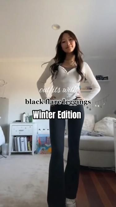 My favorite ones are 40% OFF CLICK TO SHOP | c: ratu_cekkout | affiliate | The flare legging is ideal for casual wear, yoga and gym workouts. It provides tummy control, sculpts your legs and accentuates your waistlin | black flare leggings outfit, winter outfit ideas, casual fall outfit, comfy fall outfit, leggings outfit fall, leggings outfit winter, amazon clothes, amazon finds, gym outfit, airport outfit, casual winter outfit Style Black Flare Leggings, Black Flare Leggings Outfit Winter, Fall Outfit Leggings, Wide Leg Leggings Outfit, Flare Leggings Outfit Winter, Black Flare Leggings Outfit, Fall Outfit Comfy, Gym Leggings Outfit, Clothes Amazon Finds