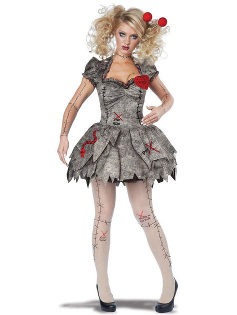 Check out Adult Voodoo Dolly Costume For Adults | Wholesale Halloween Costumes from Wholesale Halloween Costumes Voodoo Doll Costume, Voodoo Costume, Rag Doll Costume, Zombie Halloween Costumes, Hallowen Ideas, Doll Halloween Costume, California Costumes, Zombie Costume, Halloween Zombie