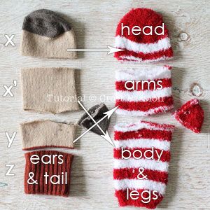 Sock Reindeer, Sock Animals Diy, Diy Sock Toys, Sock Dolls, Sock Monkeys, Sock Toys, Diy Socks, Sock Crafts, Crochet Dolls Free Patterns