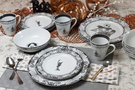 Wicked New Disney Villains Dining Set And More! Christmas Dinnerware Sets, Ceramic Dish Set, Halloween Party Dinner, Christmas Dinnerware, Ceramic Dinnerware Set, Ceramic Dinnerware, Oogie Boogie, The Nightmare Before Christmas, Kitchen Collection