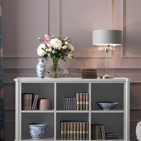 Laura Ashley Furniture, Low Bookcase, Flameless Led Candles, Wood Bookcase, Bedside Lighting, Candle Dinner, Laura Ashley, Living Room Inspiration, Table Lamp Lighting