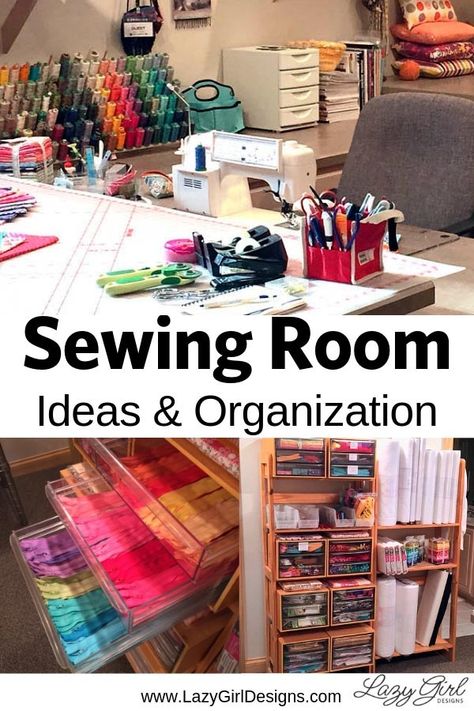 Sewing Craft Room Ideas Inspiration, Quilting Must Haves, Zipper Storage Sewing Rooms, Organized Sewing Room, Sewing Room Set Up Ideas, Sewing Room Layout Floor Plans, Small Sewing Room Ideas Space Saving, Quilt Studios Sewing Spaces, Quilting Studio Sewing Spaces