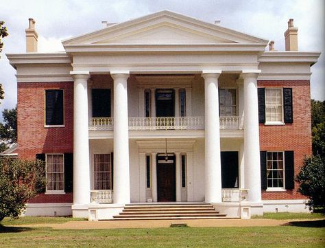 Greek Revival Architecture, Greek Revival Home, Southern Mansions, Southern Architecture, Antebellum Homes, Neoclassical Architecture, American Houses, Old Mansions, Southern Homes