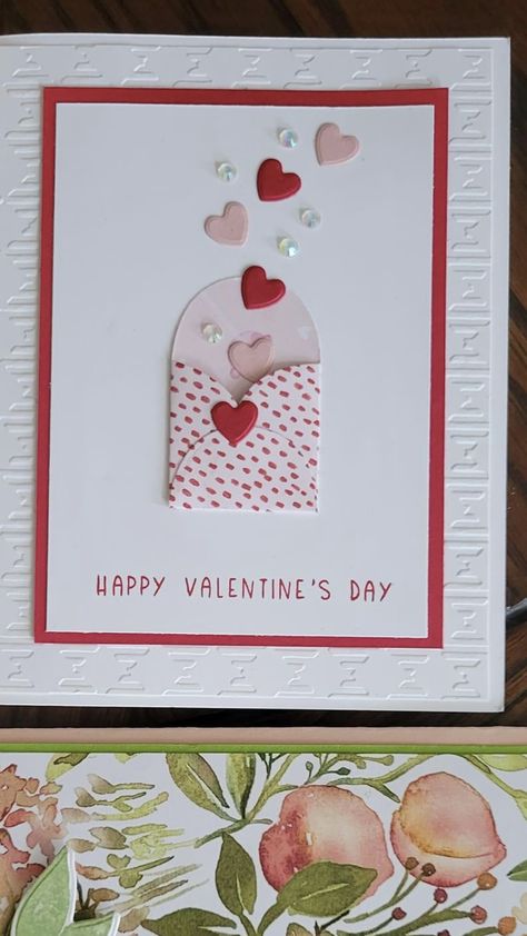 Stampin Up Sealed With Love Cards, Valentine Birthday Cards, Stamping Up Valentine Cards For Kids, Handmade Cards Valentines, Folded Valentine Cards, Su Valentine Cards For Kids, Valentine Card Ideas Handmade Kids, Hand Stamped Valentine Cards, Homemade Cards Valentines