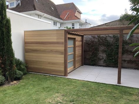 Posh Sheds, Patio Courtyard, Shed Garden, Modern Shed, Large Sheds, Garden Workshops, Wooden Garage, Patio Storage, Covered Pergola