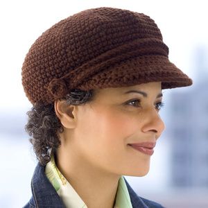 Crochet Newsboy Hat Pattern | FaveCrafts.com Newsboy Hat Pattern, Crochet Newsboy Hat, Easy Crochet Hat Patterns, Crochet Adult Hat, Easy Crochet Hat, Yarn Hats, Easy Crochet Patterns Free, Crochet Knit Hat, Cap Patterns