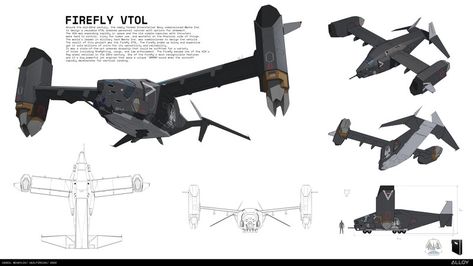 ArtStation - Firefly VTOL - ALLOY Angry Goddess, Firefly Ship, Robot Companion, Future Technology Concept, Aerospace Design, Fantasy Universe, Stealth Aircraft, Space Ships Concept, Lego Army