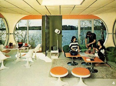 . 70’s Interior Design, Space Age Interior, 70s Interior, Pod House, Bubble House, Retro Interior Design, Vintage Interior Design, Futuristic Interior, Deco Retro