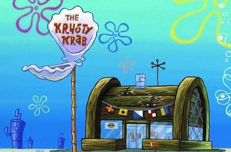 Spongebob House, Spongebob Background, Patrick Spongebob, The Krusty Krab, Krusty Krab, Spongebob Birthday Party, Spongebob Drawings, Spongebob Painting, Spongebob Party