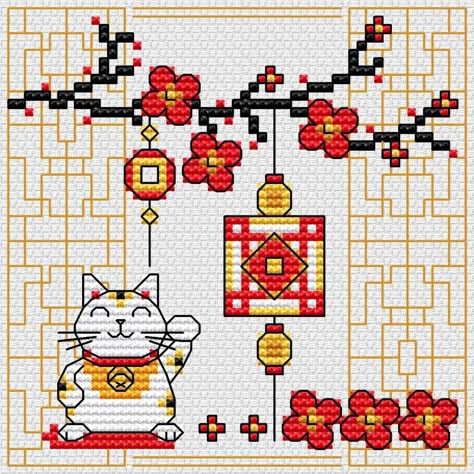 Durene Jones Cross Stitch, Durene Jones, Pixel Quilting, Hama Art, Halloween Cross Stitch Patterns, Halloween Cross Stitches, Cat Cross Stitch, Cute Cross Stitch, Cross Stitch Animals