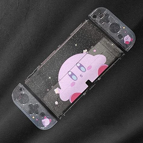 Amazon.com: PERFECTSIGHT Glitter Protective Case for Nintendo Switch OLED, Cute Bling Clear Soft TPU Slim Cover, Kawaii Dockable Case for NS Console and Joy-Con Controller - Shock-Absorption Anti-Scratch (Kirby) : Video Games Kirby Video, Mario Switch, Kirby Nintendo, Nintendo Switch Case, Nintendo Switch Oled, Funky Design, Cute Cases, Good Notes, Switch Covers