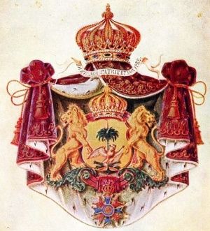 The National Arms of Haiti - Heraldry of the World Haiti History, Haiti Flag, Medieval Tapestry, Cuckoo Clock, World History, Coat Of Arms, Haiti, Timeless Fashion, Old Things