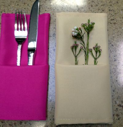 I received several emails from readers who wanted to know how to make the pocket fold on the napkins I used for Peggy’s birthday dinner. Making them is easy as can be.  Here is your step-by-s… Napkin Folding Pocket, Fold Napkins, Cloth Napkin Folding, Thanksgiving Dinner Table, Ribbon Crafts Diy, Bbq Wedding, Birthday Napkins, Dinner Decoration, How To Fold